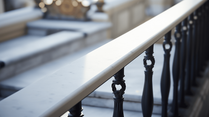 Поручень из мрамора Bianco Carrara (Бьянко Каррара)