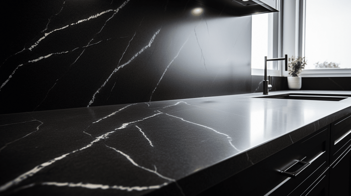 Столешница из кварцевого агломерата Marquina (Маркина)